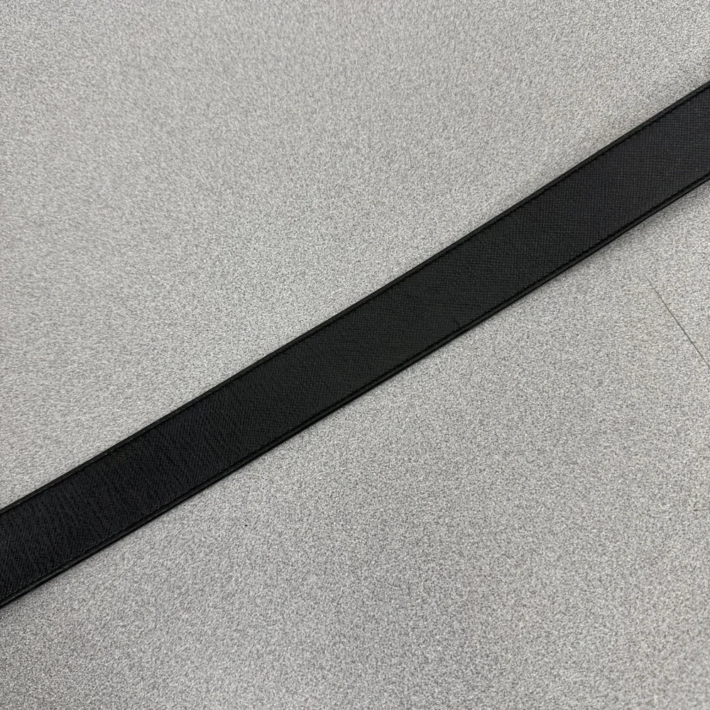 Coach Belt Mens 42 Black Brown Reversible Crossgrain Leather Silver Buckle